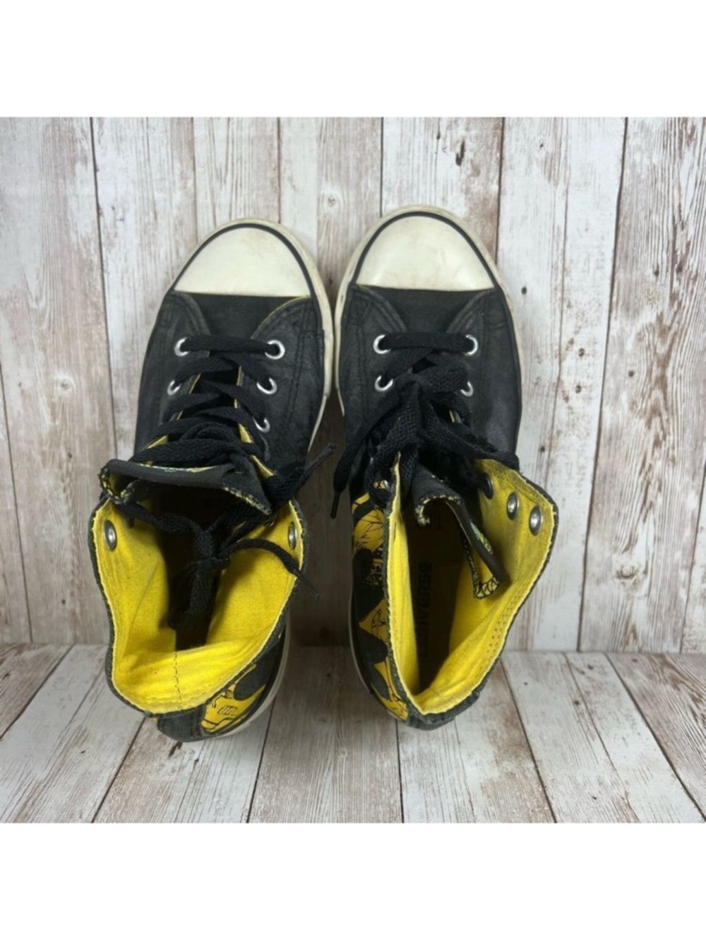 🦇 BATMAN Converse All Star High Top Sneakers Womens 5 Youth 3 - Picture 7 of 8